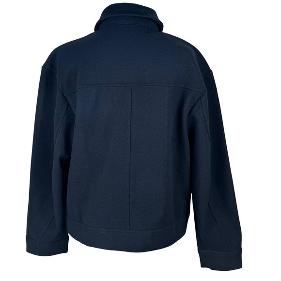 Banana Republic Melton Volume Preppy Jacket in Navy Blue Size Medium - Picture 11 of 11